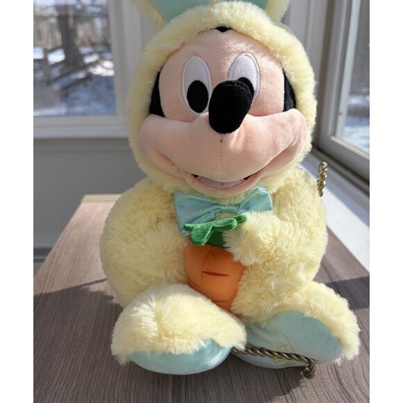 Easter Bunny Plush Mickey Mouse Costume 2019 Disney Store Long Ears Yellow NEW - Picture 2 of 9